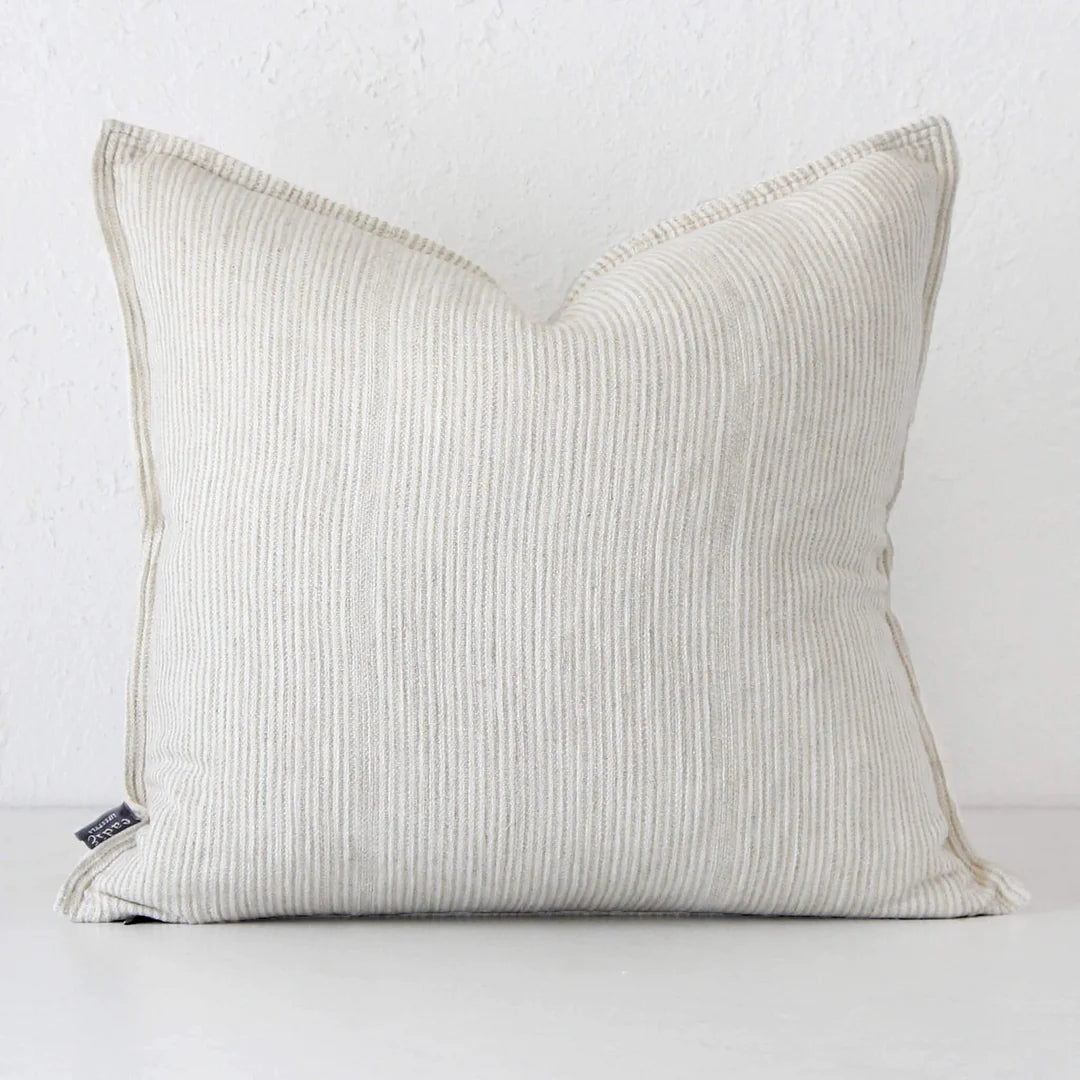 Myra Natural/White Stripe Cushion - Small