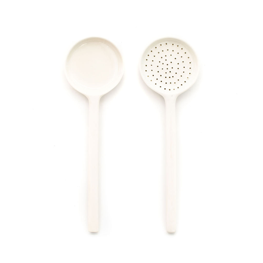 Serving Spoons - White