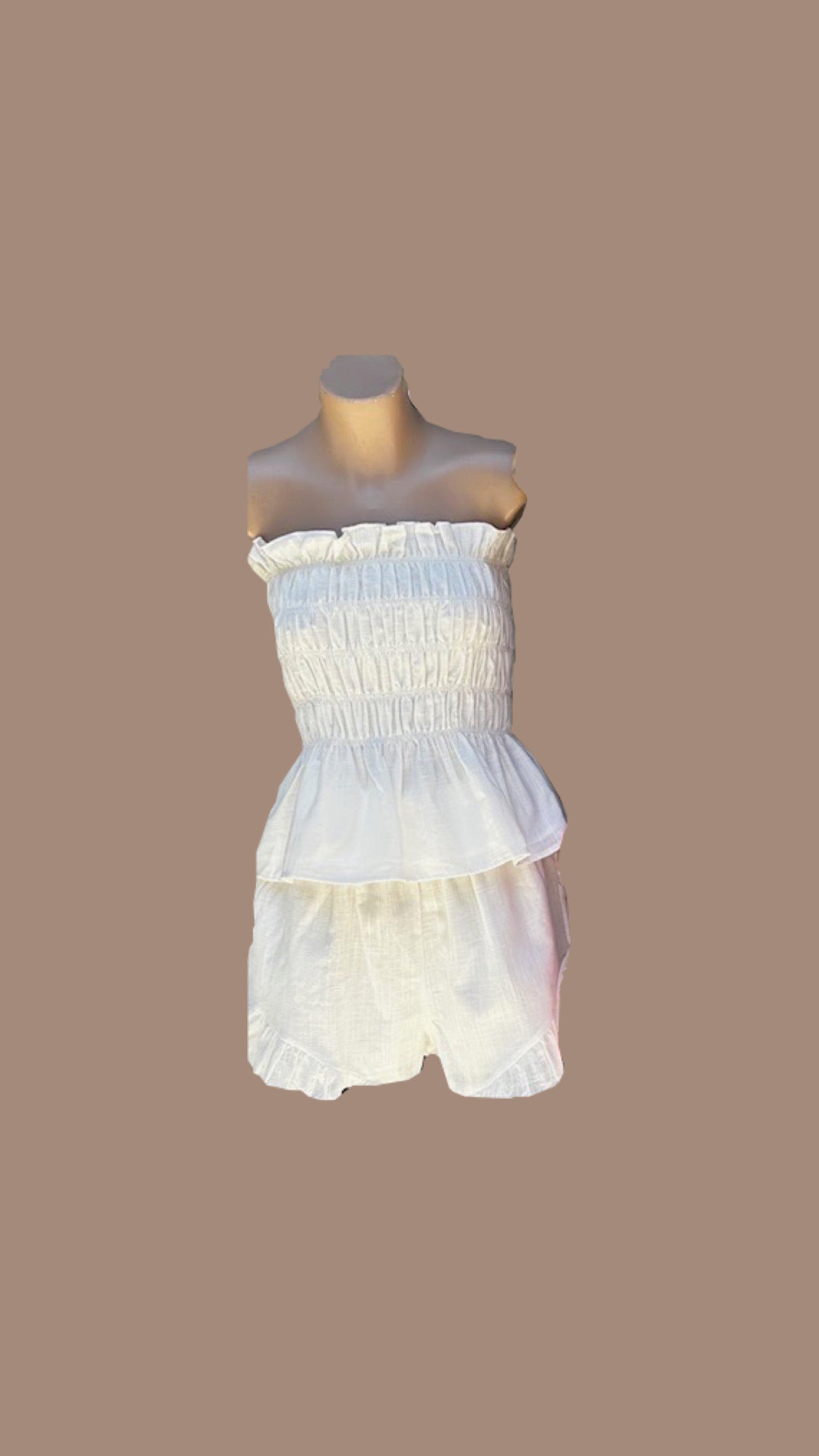 Hazel Ruffle Shorts - White