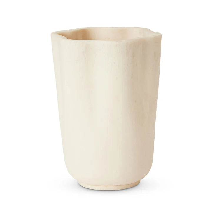 Aries Cream Wave Vase