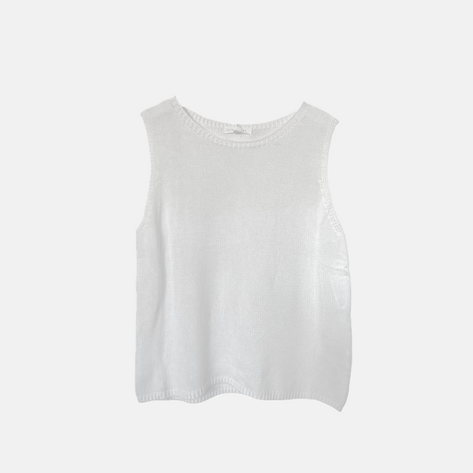 Little Lies Spring Tank - White