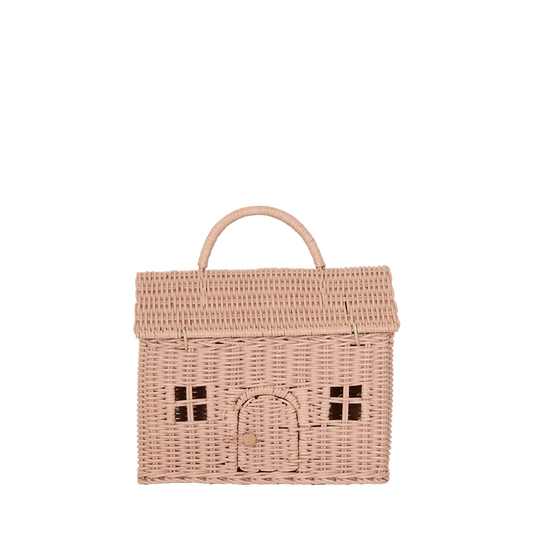 Rattan Casa Clutch - Rose