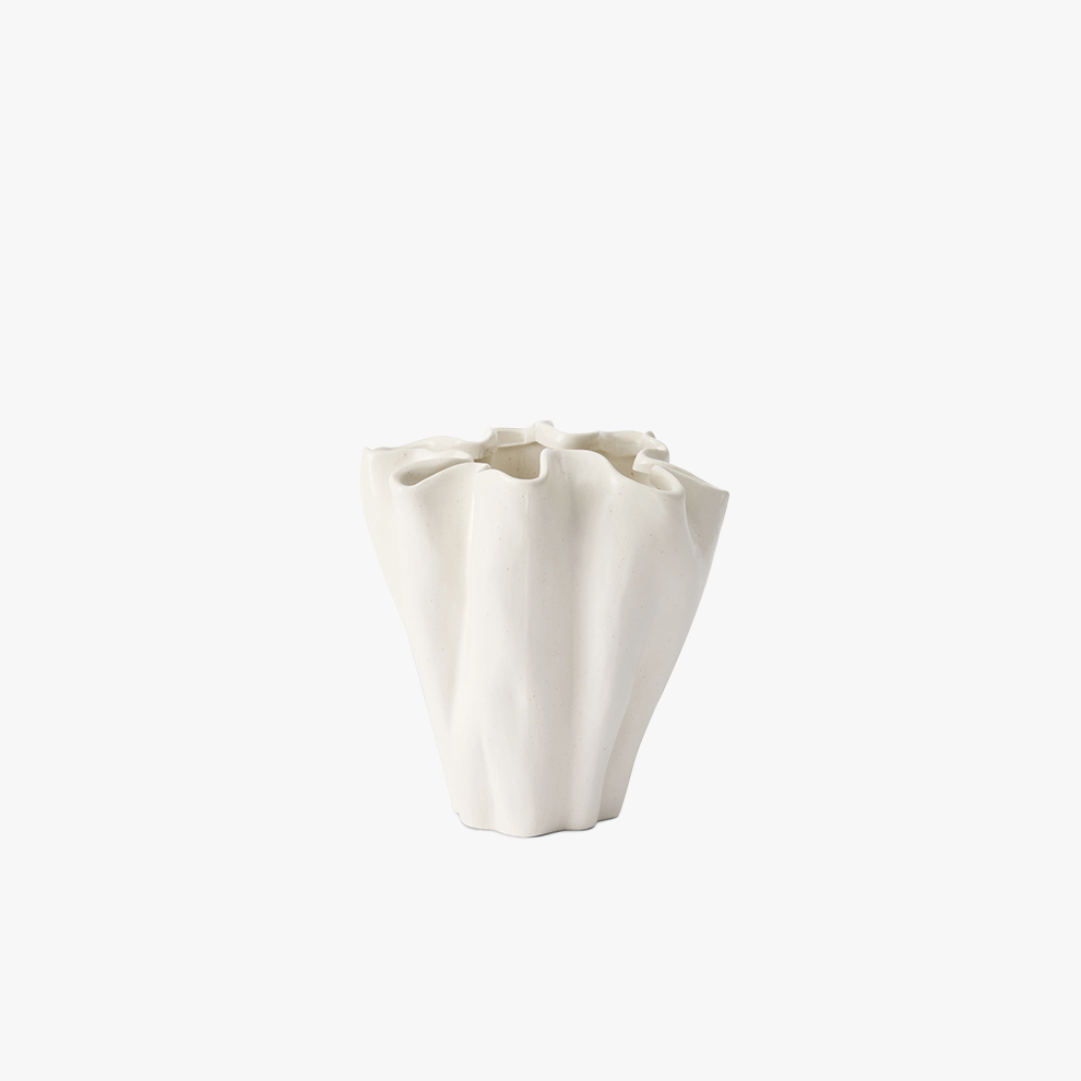 Ripple Cream Vase