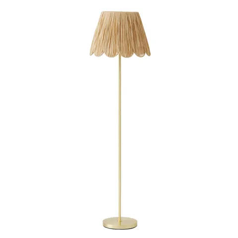 Sanita Metal Raffia Floor Lamp