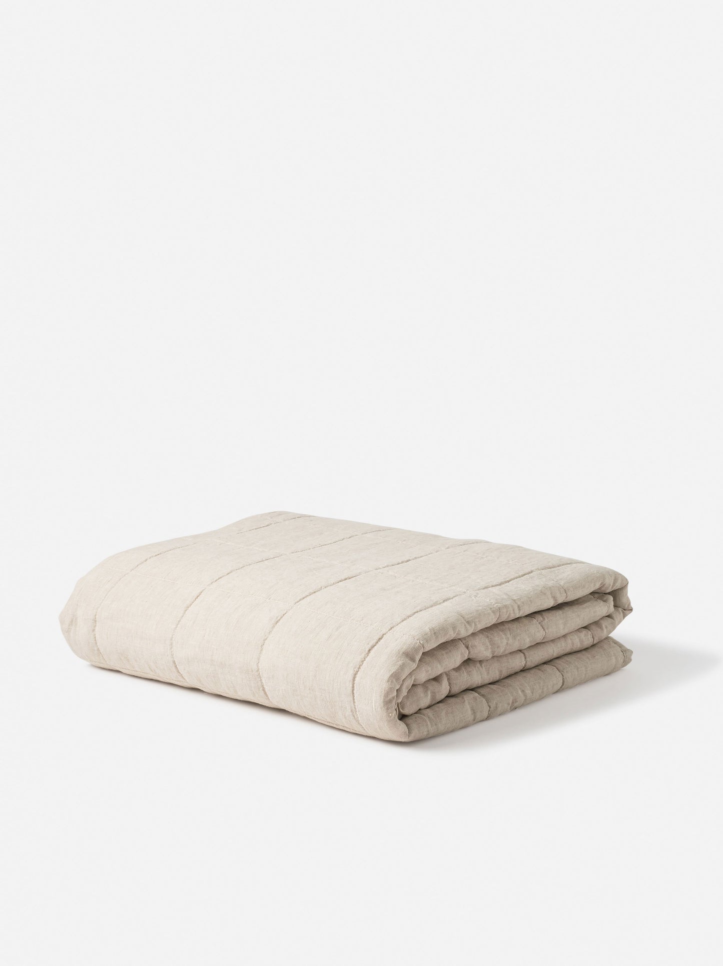 Chambray Linen Quilt Oatmeal - King