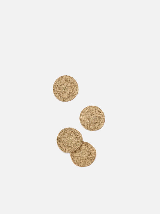 Woven Coaster - Natural - Set of 4