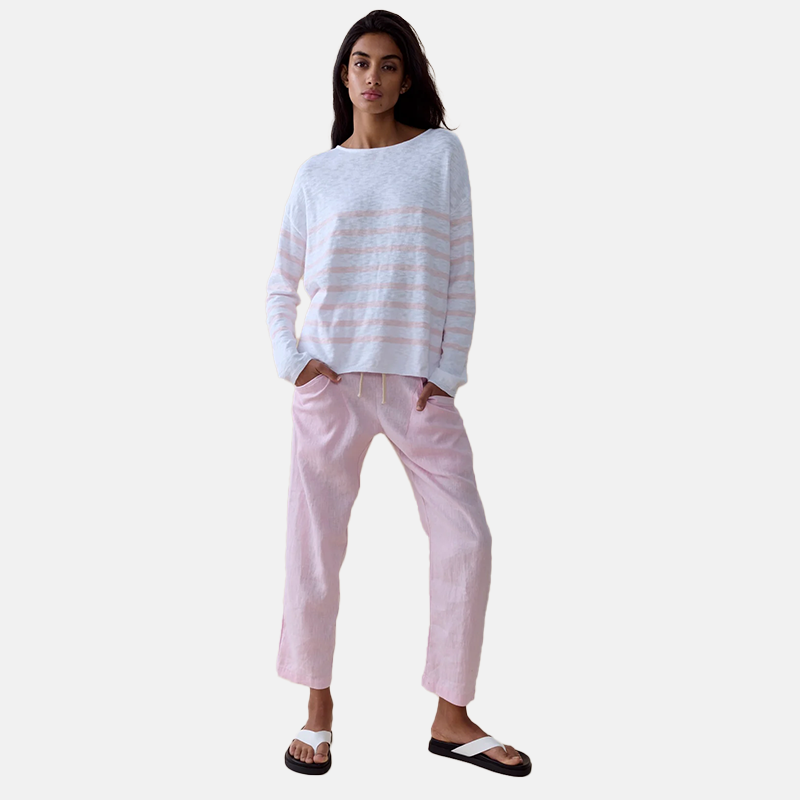 Little Lies Luxe Linen Pant - Pink